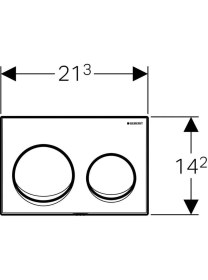 Resim Geberit Alpha20 Kumanda Paneli Mat Krom 115.040.46.5 