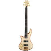 Resim Schecter Stiletto Custom-5 LH Solak Bas Gitar (Natural Satin) 