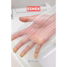 Resim 50 Adet Tek Kullanımlık Klozet Kapak Örtüsü Hijyenik Klozet Poşeti Şeffaf Cep Tipi Taşınabilir 