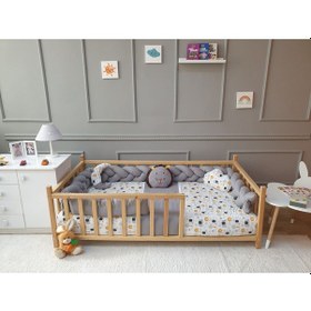 Resim Montessori Beşik Uyku Seti - Örgü Kenar Koruma 