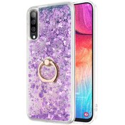 Resim Samsung Galaxy A70 Kılıf Glitter Liquid Holder Mor Microsonic