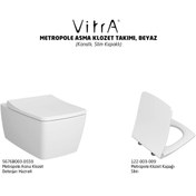 Resim VitrA Metropole Kanallı Asma Klozet Ve Soft Slim Kapak Takımı - Beyaz 