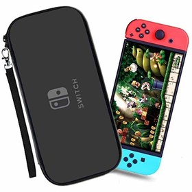 Resim Nintendo Switch Hard Case Kılıf Switch Taşıma Çantası Oyun Bölmeli Darbe Emici Su Geçirmez BLACK 