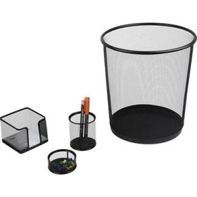 Resim Globox Metal Siyah Ofis Seti 4'Lü 