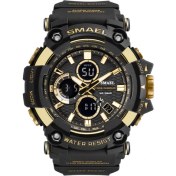 Resim Hanyang Altın Erkek Saat Askeri Suya Dayanıklı Smael Rahat Spor LED Bilek Saatler Erkek Için Relogio Dijital 1802D Relogio Masculino Izle (Yurt Dışından) 