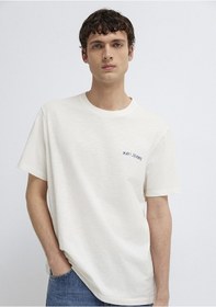 Resim Mavi - Mavi Jeans Baskılı Ekru Tişört 0613577-70057 