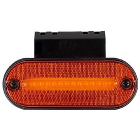 Resim Oval İşaret Lamba Neon Braketli 12 Led'Li 118Mm 12V-24V Sarı 