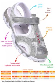 Resim Kiko Kids Marsa Cırtlı Kız Çocuk Sandalet Beyaz 