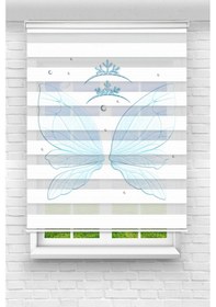 Resim Perdecizade Enxboy Mavi Kanat Dijital Baskılı Zebra Perde-cocuk Odası-stor Perde Renkli 