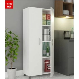 Resim Zerka Concept Tamamı Mdf Çok Amaçlı 4 Bölmeli 2 Kapaklı Dolap 