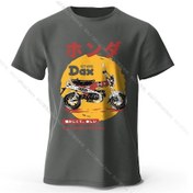 Resim Bolf Retro Bisiklet Sanat Tişört %100 Premium Pamuk Slim Fit El Boyalı Motosiklet Baskılı Tişört - Sürüş Tutkunları İçinkoyu Gri 