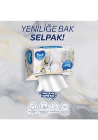 Resim Selpak El Ve Yüz Havlusu Kutulu Mermer Desen 10 80 Yaprak 