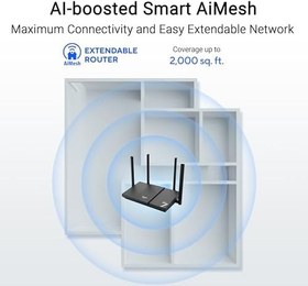 Resim ASUS RT-BE50 WiFi7 BE3600 WiFi7 Dual-Band Extendable Router 