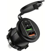 Resim Cloud011 3 Port Pd30w Hızlı Şarj Cihazı Dijital Ekran 12v 24v Uyumlu Mt05 Araç Şarj Aleti 
