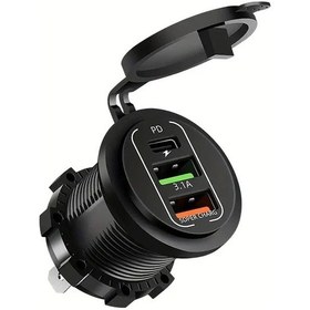 Resim Cloud011 3 Port Pd30w Hızlı Şarj Cihazı Dijital Ekran 12v 24v Uyumlu Mt05 Araç Şarj Aleti 