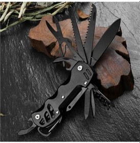 Resim Wenlin Siyah Katlanır İsviçre Fonksiyonlu Fonksiyonlu Çok Çok Bıçağı Ud Siyah 