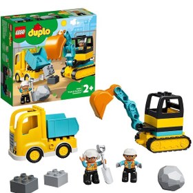 Resim LEGO® DUPLO Town Kamyon ve Paletli Kazıcı 10931 - 2 Yaş & Üzeri Çocuklar için Eğitici Oyuncak Yapım Seti (20 Parça) 