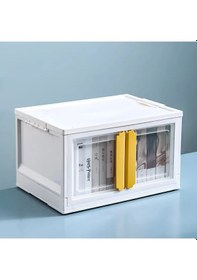 Resim X-large Ebatlı, Üst Üste İstiflenebilir, Katlanabilir Dörtlü Dolap, Renkli Kulplu Çok Renkli 