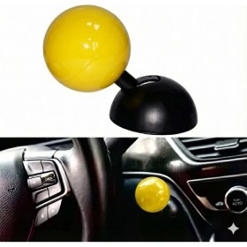 Resim Calperia Bilardo Topu Tasarımlı Metal Start Stop Düğmesi Sarı 