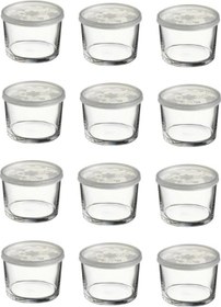 Resim Paşabahçe Kapaklı Cam Saklama Kabı 12 Li Kahvaltılık 220Cc 42230-12 Fma07064 