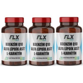 Resim Koenzim Q-10 Alfa Lipoik Asit L-karnitin Coenzyme Q10 100 Mg 60 Tablet X 3 Kutu 