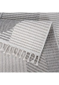 Resim S321 Gri - Beyaz Bukle Halı Saraz Buklem Koleksiyonu Salon Halısı, Mutfak Halısı, Antre Hol Halısı Gri-beyaz Gri - Beyaz 