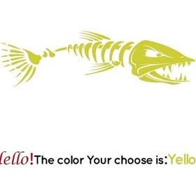 Resim Sarı-l 43cmx147cm-sol-büyük Balık Kılçığı lar Tekne Vücut Cruise Etiket Duvar Vinil Kapakları Gemi Et 