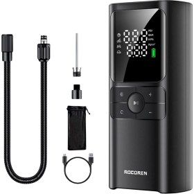 Resim Storemax 150PSI 4000MAH Şarjlı Taşınabilir Hava Pompası Araç, Bisiklet, Top Şişirme (Powerbank+Led Lamba+Lcd Ekran) 