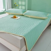 Resim 1 adet Buz Lyocell Lateks Soğutma Yatak Üstü - Hipoalerjenik, Makinede Yıkanabilir, Nefes Alabilen Yazlık Yatak Örtüsü Klima Odaları ve Aile Yatak Odaları için, Karışık Renkler 