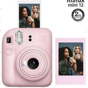 Resim Fujifilm Instax Mini 12 Fotoğraf Makinesi + Fotoğraf Çerçeve + Seti Pembe 