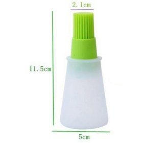 Resim Beyaz Hazneli Silikon Yağ, Sos ve Yumurta Fırçası, Kullanışlı ve Dayanıklı Tasarım 