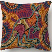 Resim Super Yumuşak Kısa Peluş 45.72x45.72 cm Atma Yastık Kılıfı, Avustralya Aborijin Sanatı Çift Taraflı Baskı, Fermuarlı Kapatma, Makinede Yıkanabilir, Koltuk, Oturma Odası, Yatak Odası İçin İdeal - İçlik Dahil Değil, Ev Dekorasyonu, SLDUSYEC4461 