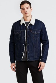 Resim Levi's Erkek Oversize Sherpa Astarlı Kot Ceket - Sıcak Kışlık - İndigo / S 