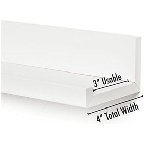 Resim 35,6 Cm Asılı Raf Seti, 3'lü Beyaz, Kompozit Ahşap, Duvara Monte Edilmiş Saklama Rafları, Yatak Odası, Oturma Odası, Banyo, Mutfak, Ofis Ve Daha Fazlası İçin, 14 İnç 3 Adet 