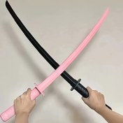 Resim Gündelik Stil Plastik Geri Çekilebilir Katana Kılıcı, Cosplay Aksesuarı, LARP ve Sahne Performansı Aksesuarı, Komik Fotoğraf Kabini Yeniliği, Cadılar Bayramı Partisi Kostüm Silahı 