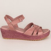Resim Elile Shoes Hakiki Deri Yumuşak Tabanlı Büyük Numara Kadın Sandalet 