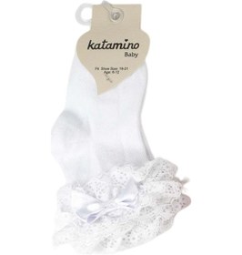 Resim Katamino Tanla Aks Bebek Çorabı 46305 Beyaz 