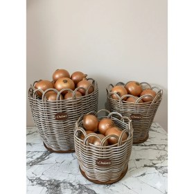 Resim Raddan Core Raddancore Üçlü Soğanlık Seti/soğan Sepeti 