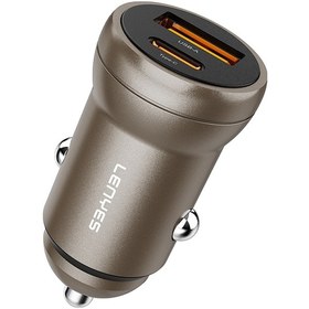 Resim Lenyes Ca63 Hızlı Şarj Özellikli Dual Usb-a + Type-c Portlu Pd Araç Şarj Aleti 30w Gold Gold 