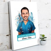 Resim Karikatürlü En İyi Erkek Anestezi Uzmanı Kanvas Tablo 
