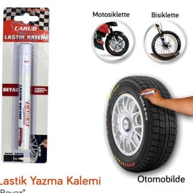 Resim Carub Lastik Yazma Kalemi Bilyalı Beyaz 