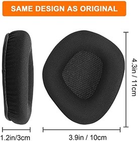 Resim Corsair Void & Corsair Void PRO RGB Kablolu/Kablosuz Oyun Kulaklıkları için Yedek Kulak Pedleri Minderleri Siyah Ağ Kumaşlı, Hafızalı Köpük 