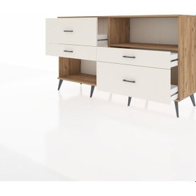 Resim Hyperion Konsol Tek Raflı 4 Çekmeceli 176x44x99 Çam-çam/aytaşı Atlas Çam/atlas Çam - Atlas Çam 