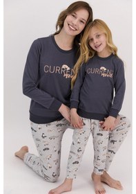 Resim Arnetta Current Mood Antrasit Kız Çocuk Uzun Kol Pijama Takımı 5274-27838 Antrasit 