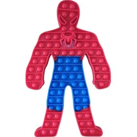 Resim 30 Cm Spiderman Şeklinde Pop It Örümcek Adam Pop İt 