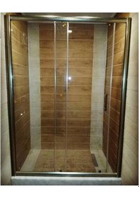 Resim Blackline İki Duvar Arası Bronz Duşakabin 5Mm Temperli Cam H: 190 130 x 139 CM 