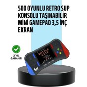 Resim 3,5 Inç Ekranlı Taşınabilir El Konsolu – 500 Klasik Oyunla Eğlence Yanınızda 