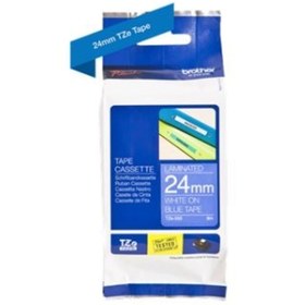 Resim Brother Tze-555 Mavi Üzerine Beyaz Etiket 24mm - 