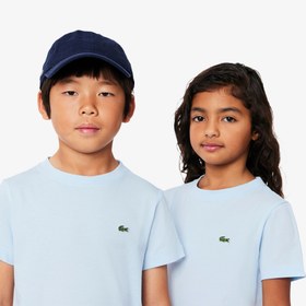 Resim Lacoste Çocuk Bisiklet Yaka Açık Mavi T-Shirt 