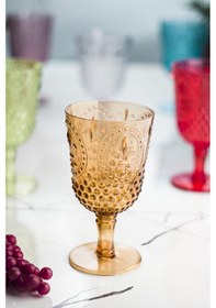 Resim Akrilik Renkli 6'lı Kadeh & Su Meşrubat Kahve Yanı Bardağı 450 Ml Cam Değildir Renkli 